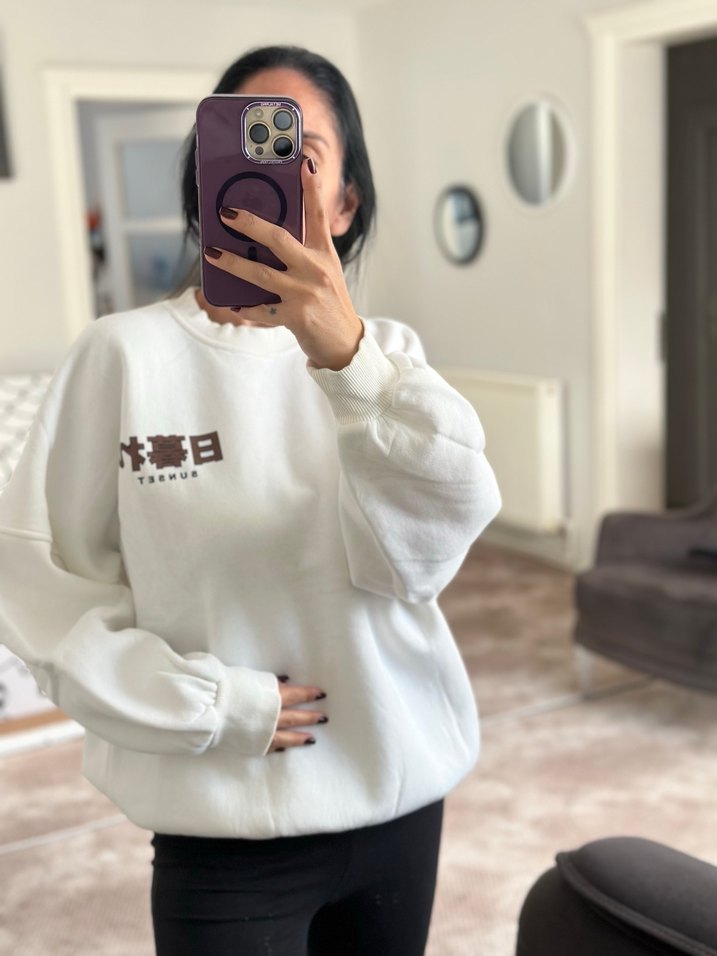 Kahverengi Kartal Baskılı Erkek Sweatshirt - Görsel 2