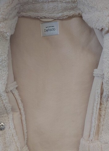 xl Beden beyaz Renk Gömlek yaka çıtçıtlı crop pelüş ceket