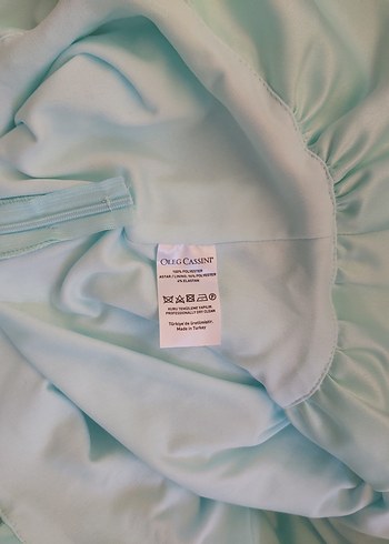 Turkuaz Drapeli Straplez Mini Hamile Bluz - Görsel 5