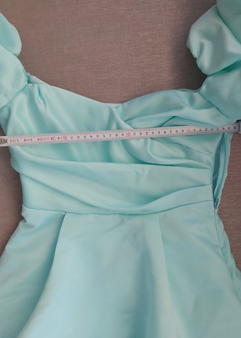 Turkuaz Drapeli Straplez Mini Hamile Bluz - Görsel 6