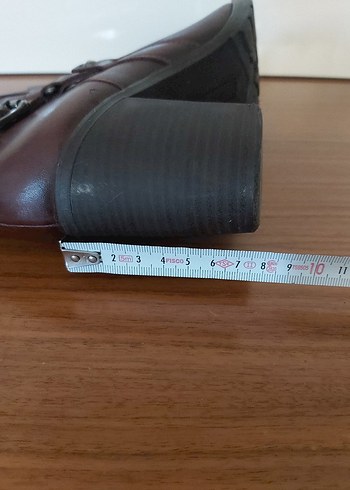 Kahverengi Deri Tokalı Dizüstü Kadın Çizme - Görsel 7