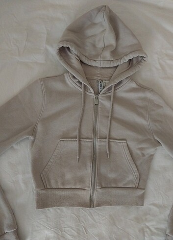xs Beden H&M crop kapşonlu hırka