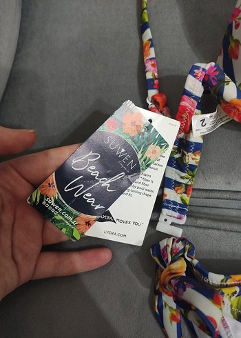 Suwen Çiçek Desenli Mini Bikini Takımı