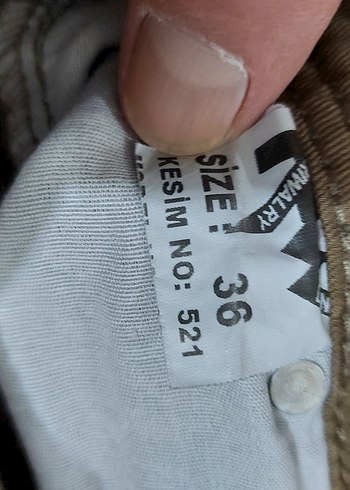 Düğmeli Kahverengi Rahat Erkek Pantolon - Görsel 3