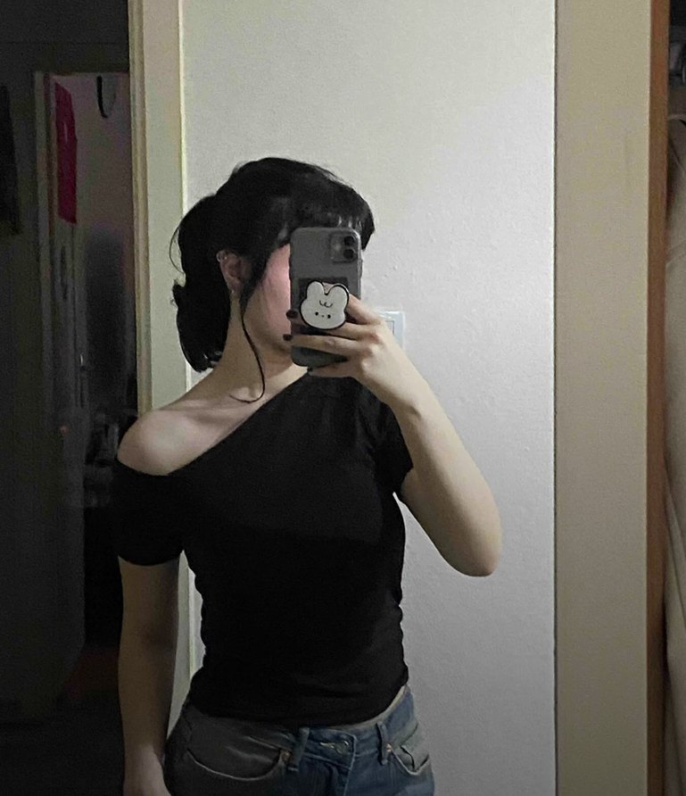 Tymilla tek omzu açık bluz - Görsel 3