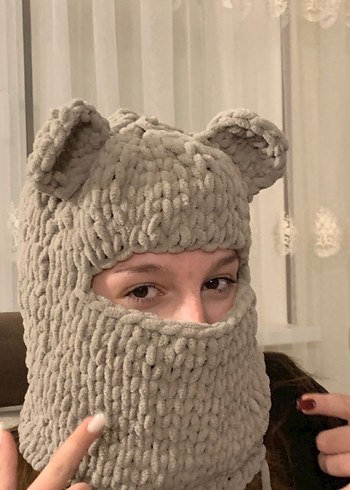 Bej kulaklı bere - Görsel 4