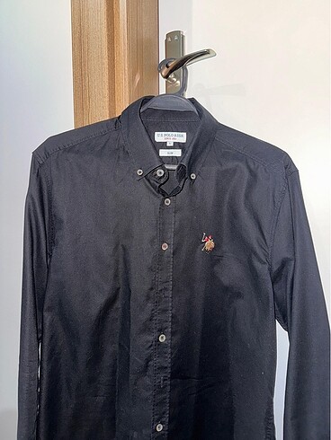 U.S Polo Assn. Us Polo Assn Erkek Siyah Uzun Kollu Basic Gömlek