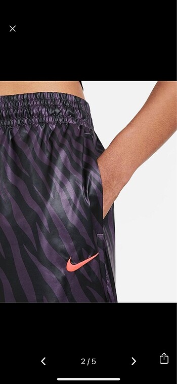 Nike Nike Zebra Desen Mor Paraşüt Pantolon Eşofman