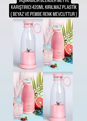 2 adet taşınabilir Meyve Karıştırıcı Blender 420ML