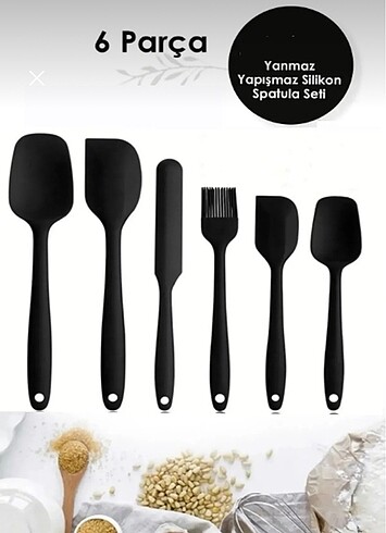 6 Parça Yanmaz Yapışmaz Spatula Seti