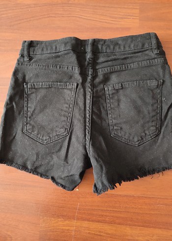 Kadın Siyah Mini Denim Şort - Görsel 3