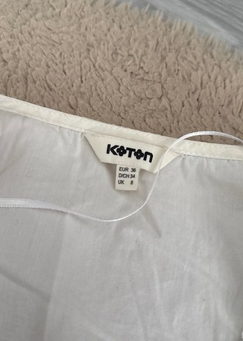 Koton Dantel İşlemeli V Yaka Bohem Kadın Bluz