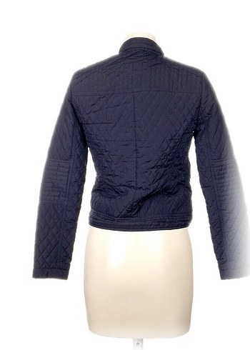 Topahop Kadın Mavi Suni Kumaş Biker Ceket - Görsel 3