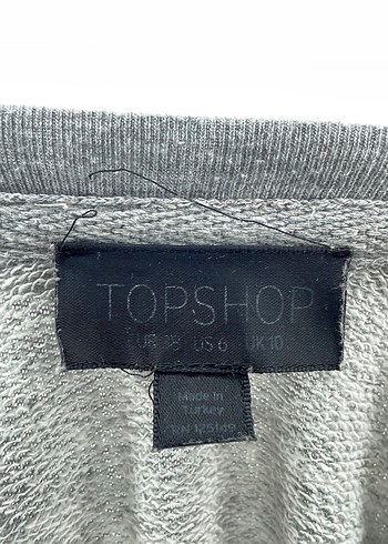 Topshop Gri Yüksek Yakalı Sweatshirt - Görsel 2