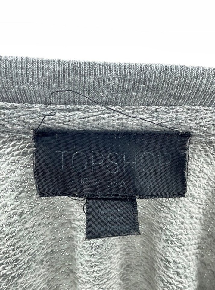 Topshop Gri Yüksek Yakalı Sweatshirt - Görsel 2