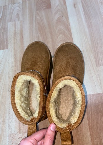 38 Beden kahverengi Renk Kahverengi Süet Kürklü Kadın Dolgu Ugg