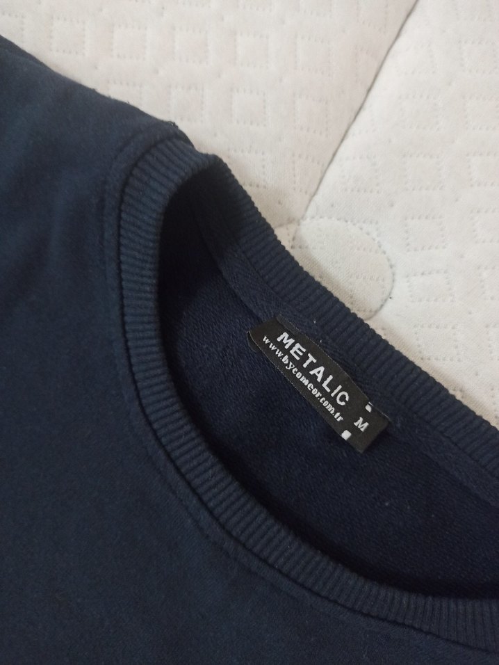 Erkek Lacivert uzun kollu Sweatshirt - Görsel 4