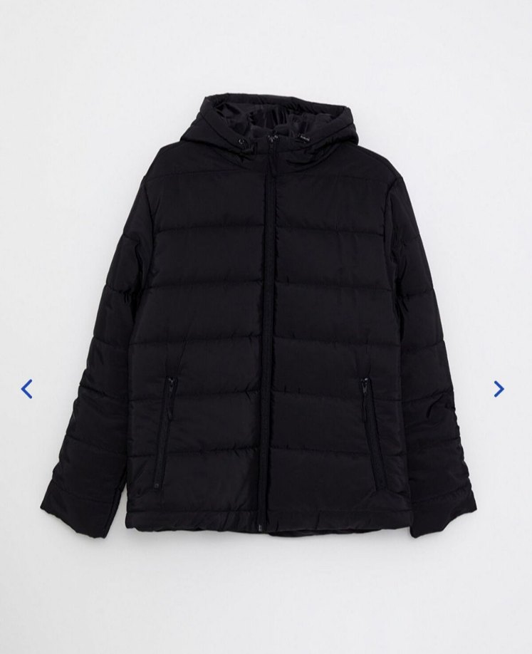 Erkek Siyah Kapüşonlu Regular Fit Mont - Görsel 5