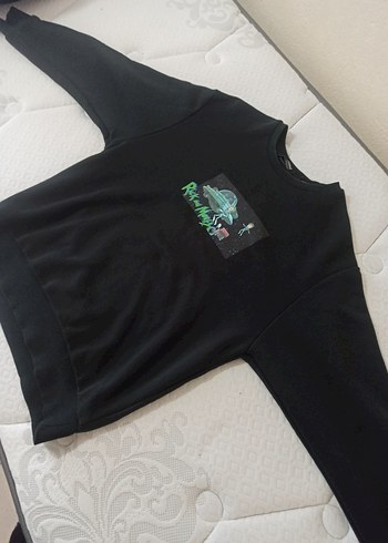 MAVİ premium ürün Erkek Siyah Baskılı Uzun Kollu Sweatshirt - Görsel 2