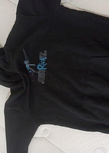 Siyah Kapüşonlu Erkek Sweatshirt - Görsel 3