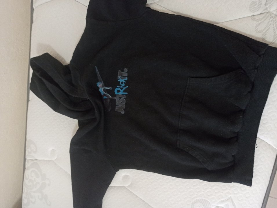 Siyah Kapüşonlu Erkek Sweatshirt - Görsel 3