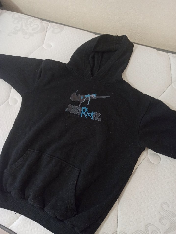 Siyah Kapüşonlu Erkek Sweatshirt - Görsel 2