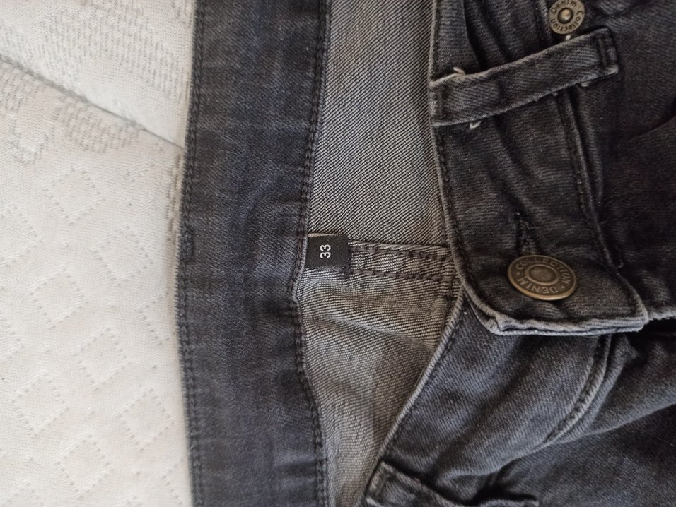 Gri Kemerli Erkek Kot Şort - Görsel 2