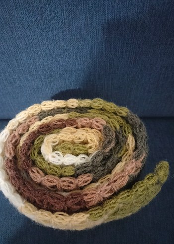 Kadın Çok Renkli Örgü Şal - Görsel 3