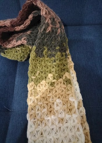 Kadın Çok Renkli Örgü Şal - Görsel 2