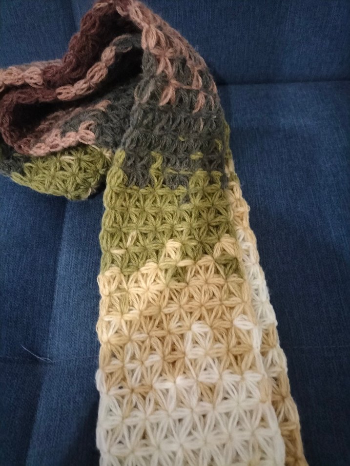 Kadın Çok Renkli Örgü Şal - Görsel 2