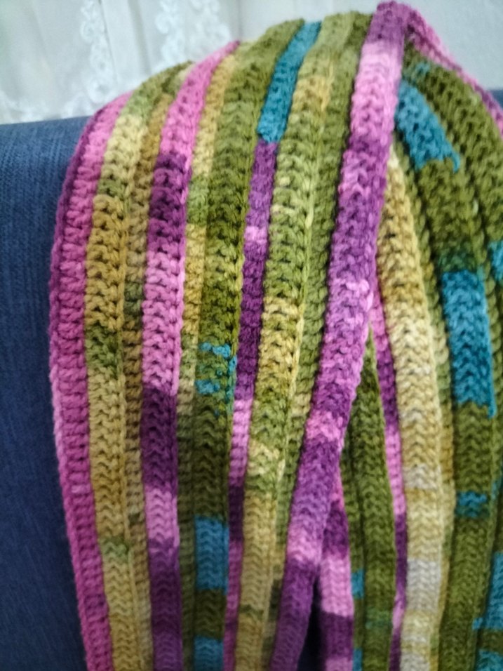 Renkli Örgü Bohem Kadın Şal - Görsel 2