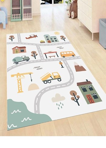 2 adet Çocuklar için Çok Renkli oda paspasi ölçü 40x60 toplam