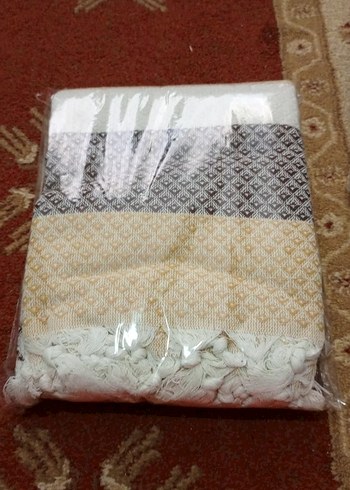 Nakışlı Bej  kahve  Desenli tek kişilik pike ölçü 150x230 sıfır - Görsel 2