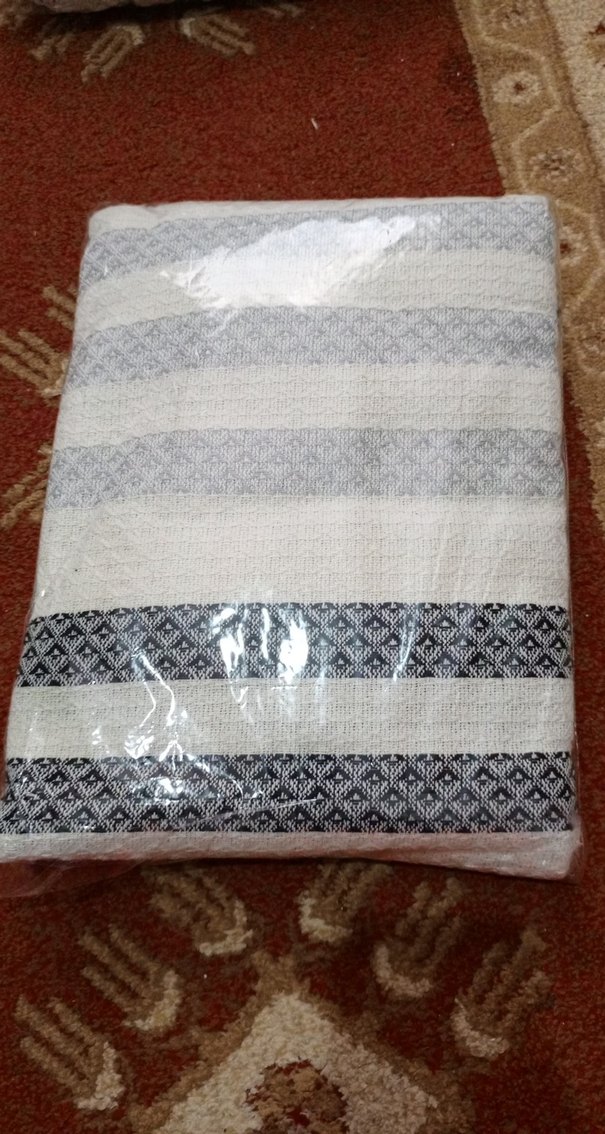 nakışlı gri siyah desenli tek kişilik pike ölçü 150x230 sıfır - Görsel 3