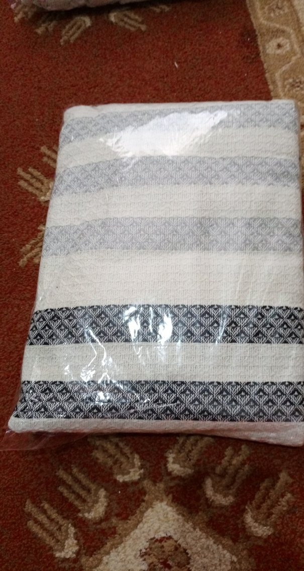 nakışlı gri siyah desenli tek kişilik pike ölçü 150x230 sıfır - Görsel 4