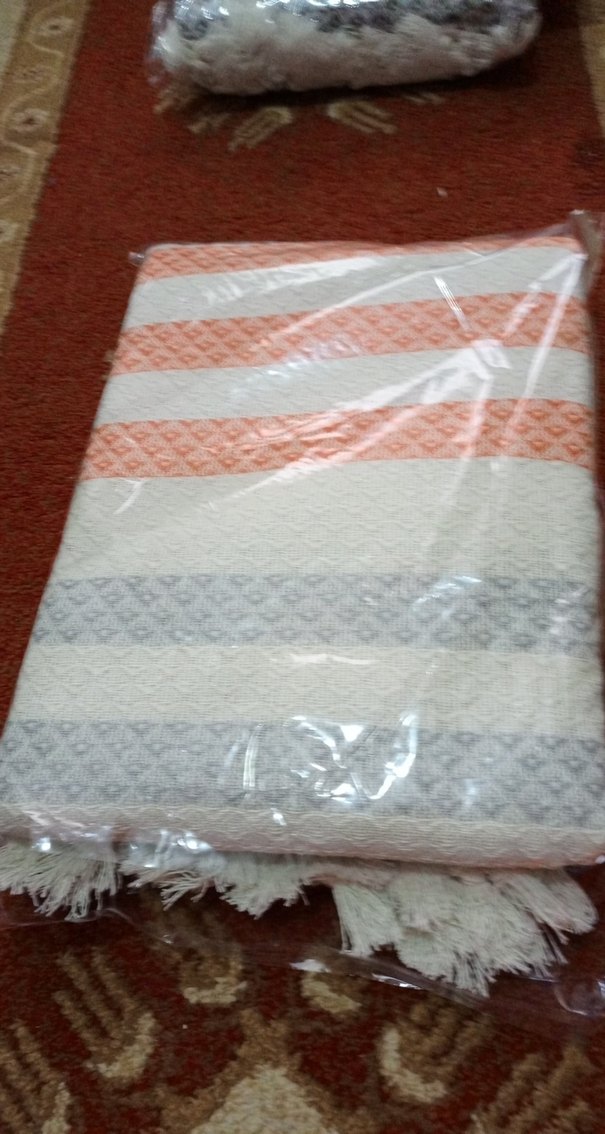 Nakışlı Çok Renkli Gri tek kişilik pike ölçü 150x230 sıfır - Görsel 4