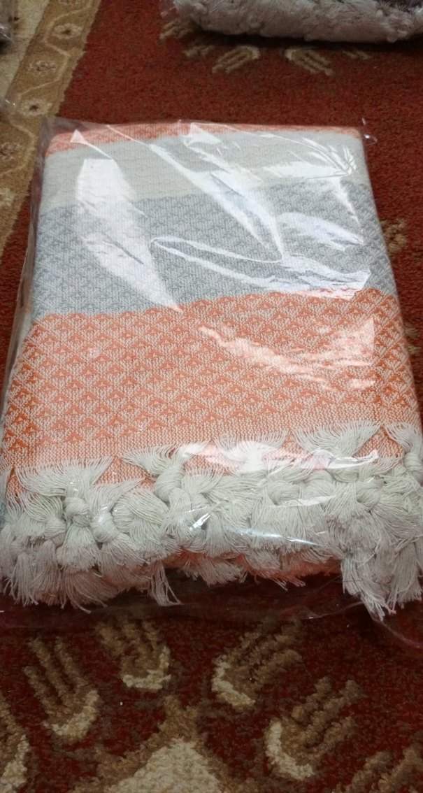 Nakışlı Çok Renkli Gri tek kişilik pike ölçü 150x230 sıfır - Görsel 2