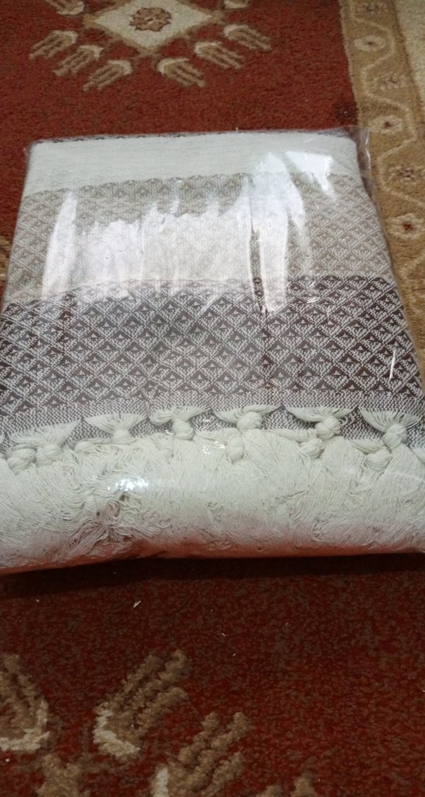 Nakışlı renkli tek kişilik pike ölçü 150x230 sıfır - Görsel 2