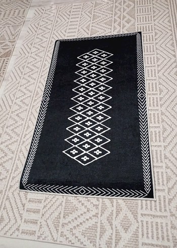 Siyah Nakışlı Geleneksel paspas ölçü 60x100 40x60 sıfır - Görsel 2