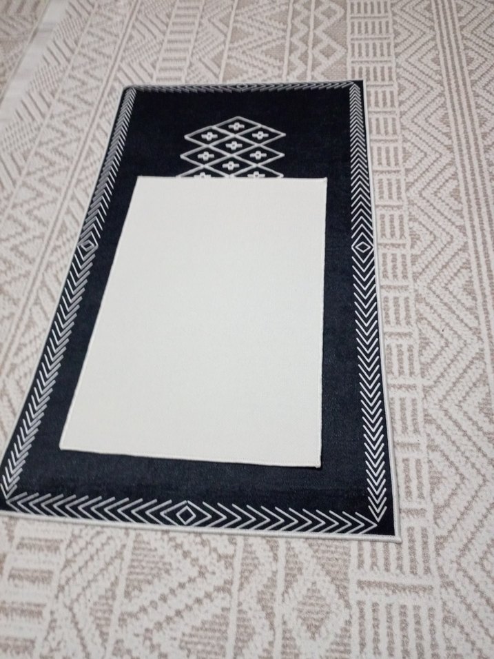 Siyah Nakışlı Geleneksel paspas ölçü 60x100 40x60 sıfır - Görsel 3