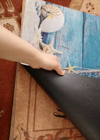 Diğer Mavi deniz yıldızı desenli kapı önü paspasi 45x70