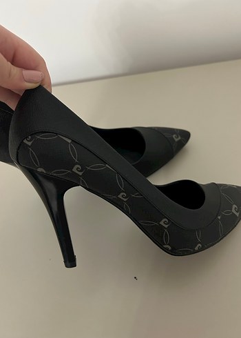 Siyah pierre cardin topuklu ayakkabı - Görsel 5