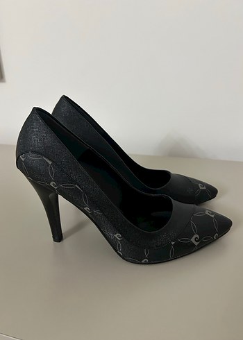 Siyah pierre cardin topuklu ayakkabı - Görsel 3