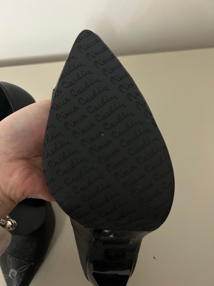 Siyah pierre cardin topuklu ayakkabı - Görsel 4