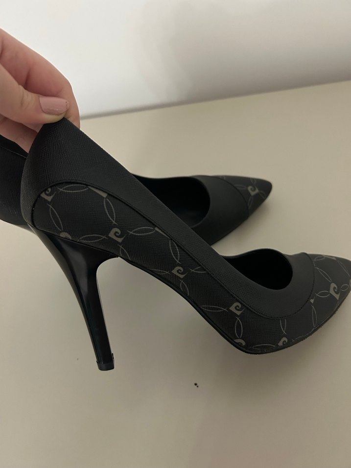 Siyah pierre cardin topuklu ayakkabı - Görsel 5