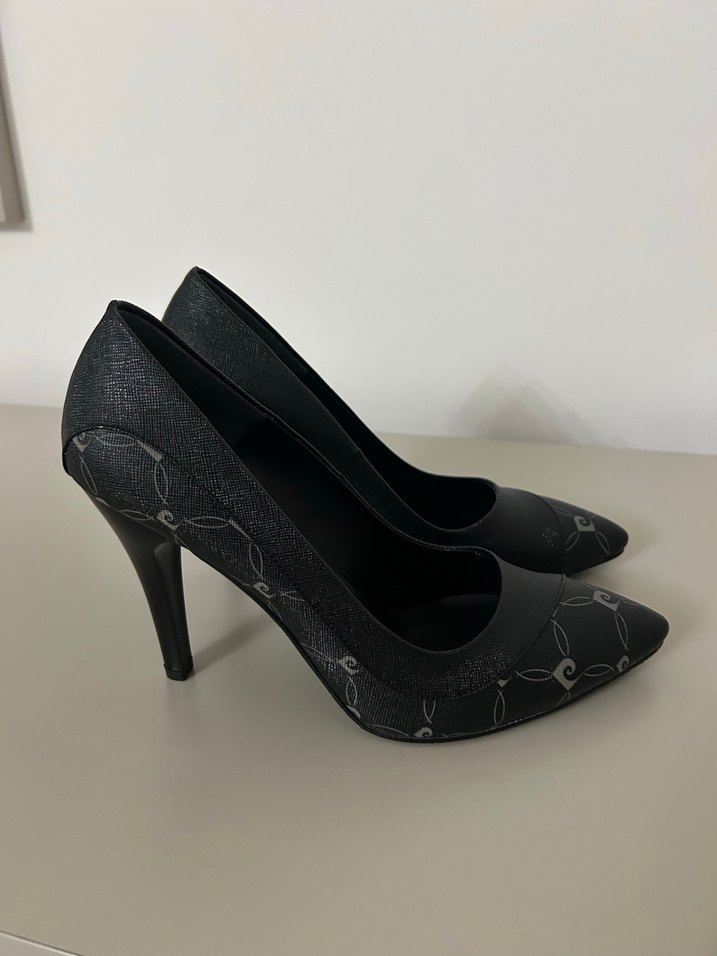 Siyah pierre cardin topuklu ayakkabı - Görsel 3