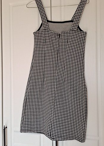 Gri Beyaz Kareli Midi Elbise LCWAKİKİ casual - Görsel 8