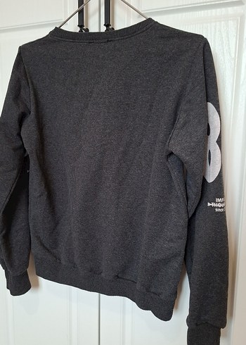 Kadın Gri Baskılı Uzun Kollu Sweatshirt - Görsel 6