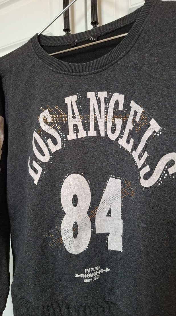 Kadın Gri Baskılı Uzun Kollu Sweatshirt - Görsel 4