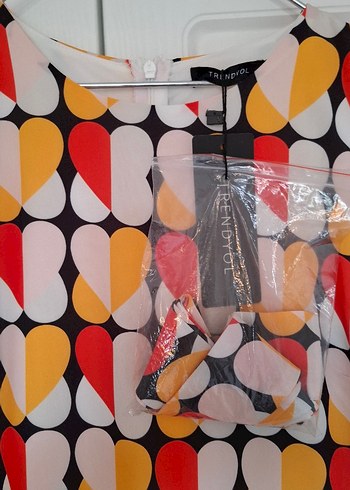 Çok Renkli Mini Volanlı Kadın Elbise yeni etiketli - Görsel 6